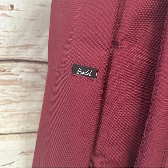 HERSCHEL SUPPLY CO Pop Quiz Backpack Burgundy Tan Laptop  display picture 3